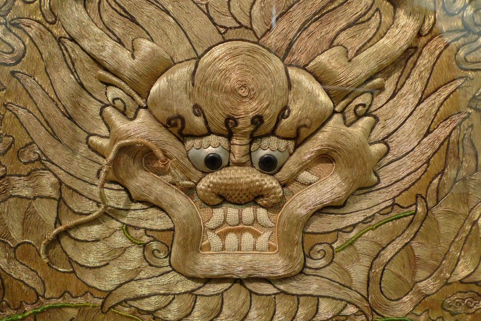 Percy Fawcett's Silk Dragon Hanging