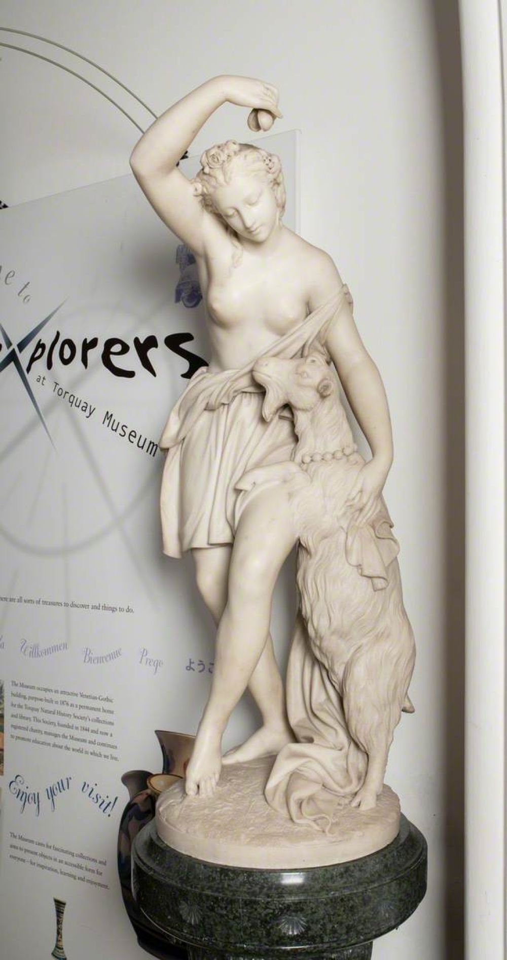 Carrara marble statue of Esmeralda by Pasquale Romanelli