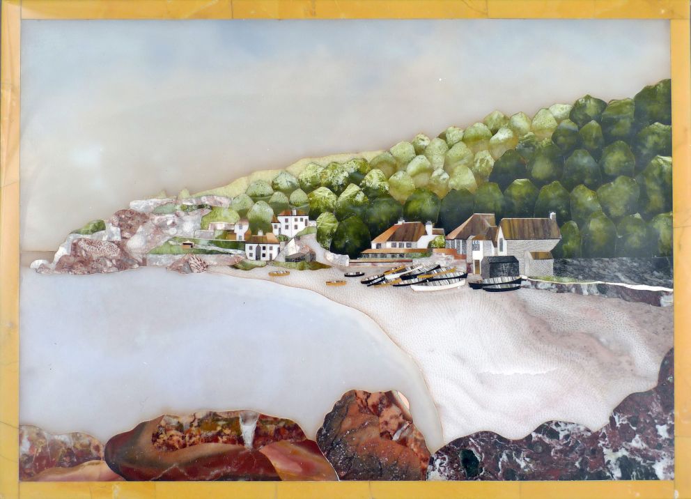 Torquay Marble Plaque of Babbacombe Beach